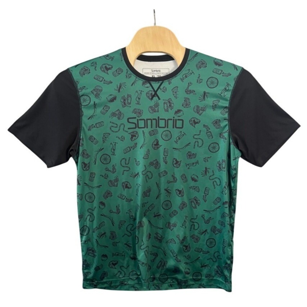 Sombrio Renegade Jersey Mens XL Green Black Mountain Bike MTB Shirt B592020M